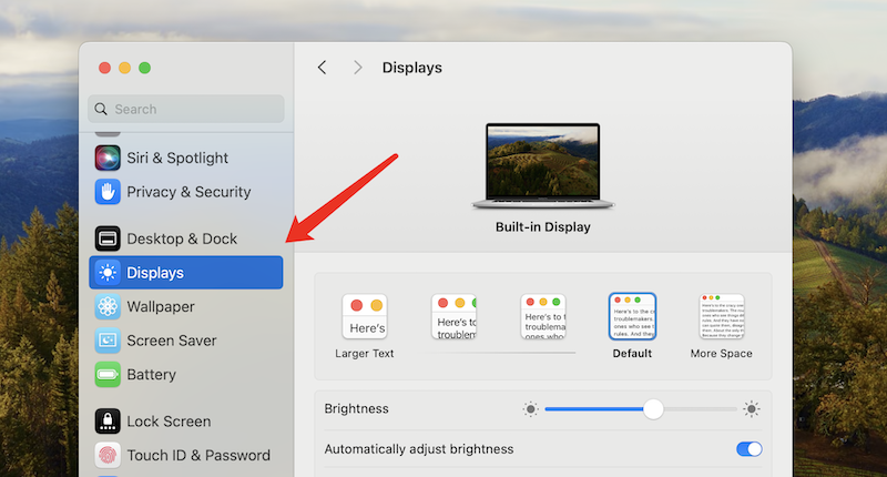 sonoma display settings