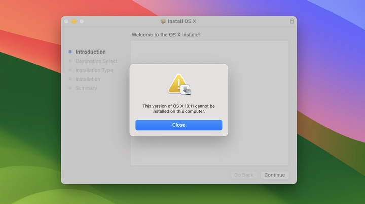 this copy of os x not install