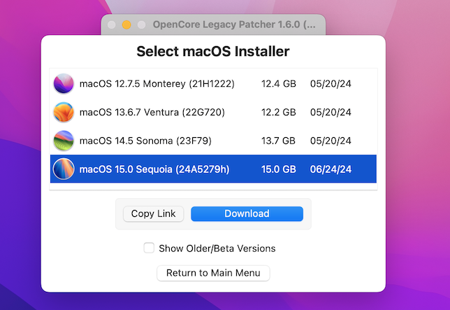 opencore download macos sequoia