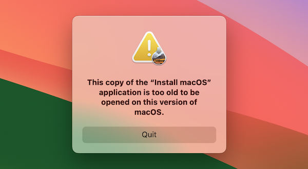 install macos high sierra app too old