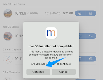 continue download macos