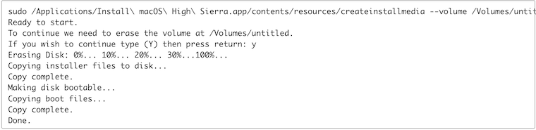 createinstallmedia high sierra